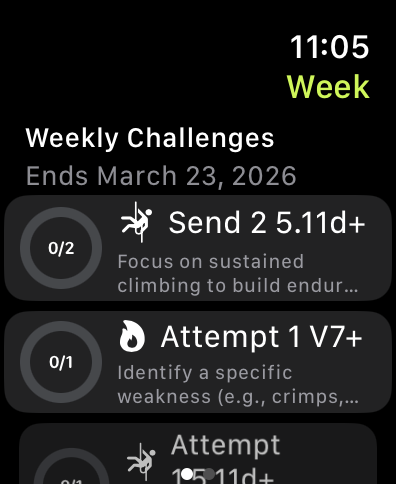 Apple Watch - Weekly Challenges